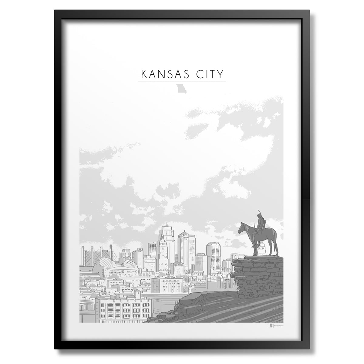 Kansas City Skyline Print - Bozz Prints