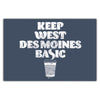 Keep West Des Moines Basic Postcard - Bozz Prints