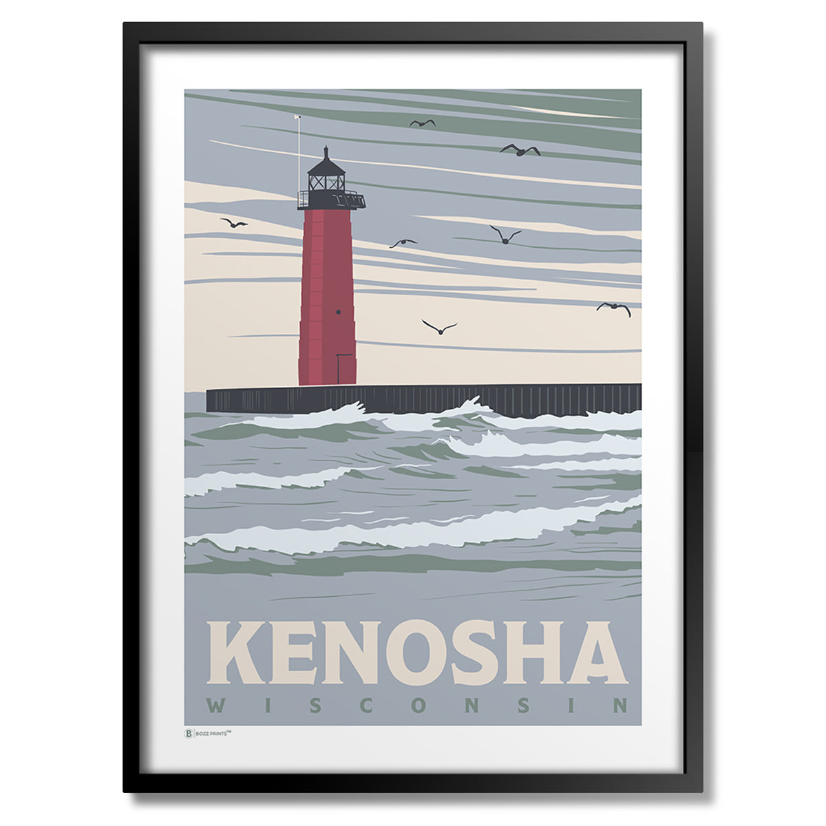 Kenosha Lighthouse Print - Bozz Prints