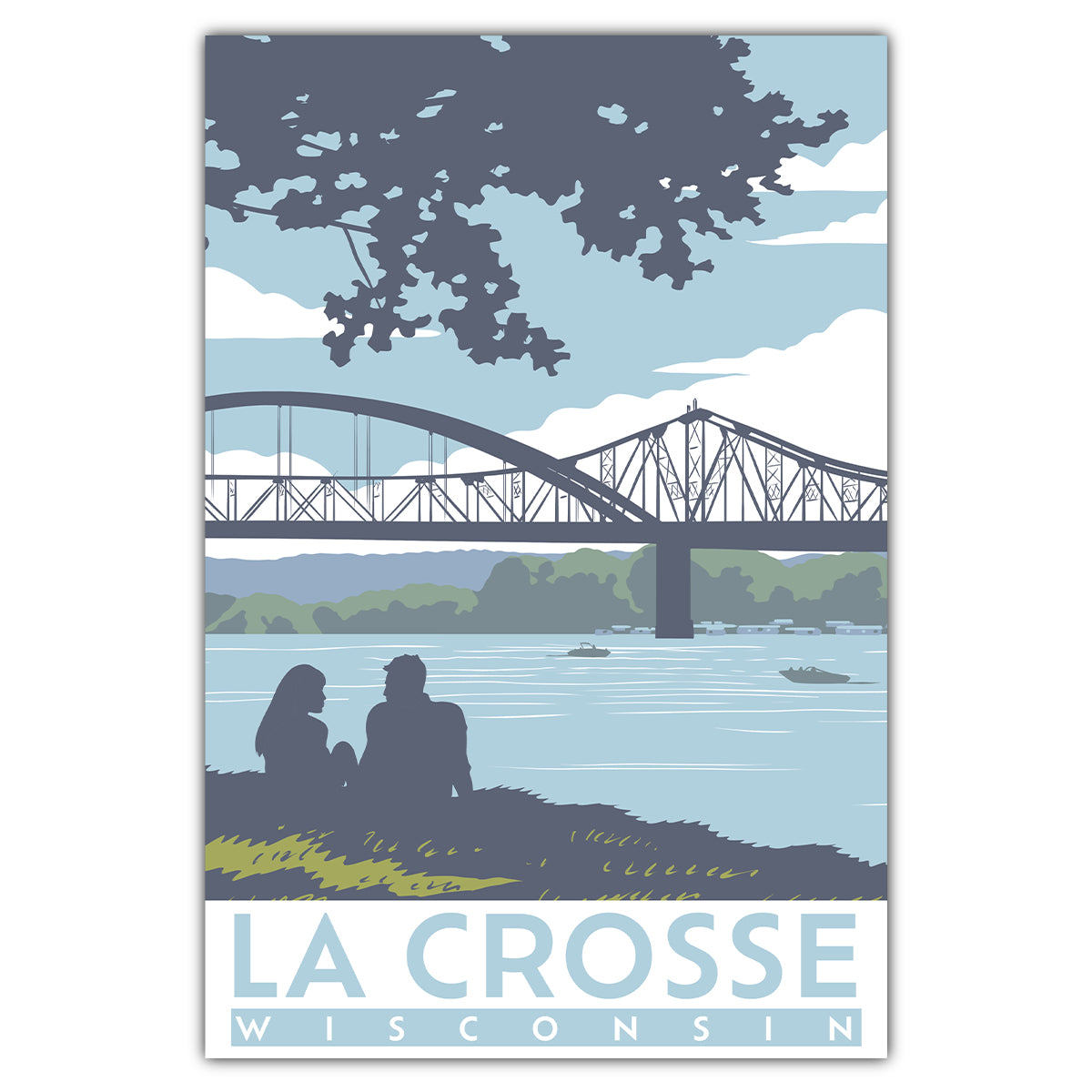 La Crosse Riverside Park Postcard - Bozz Prints