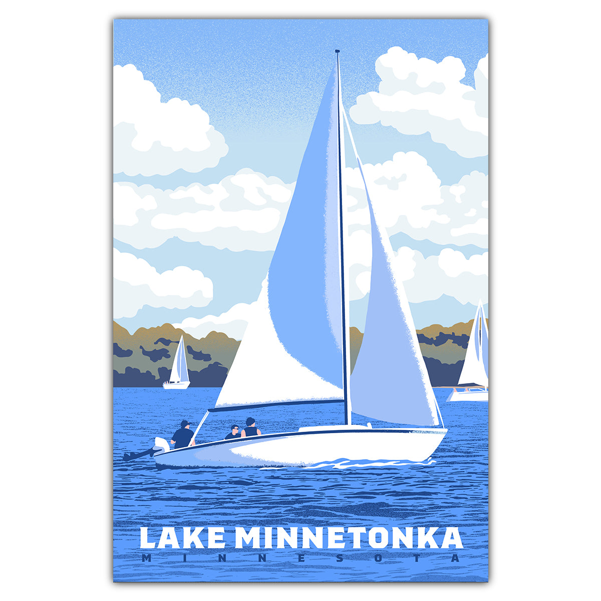 Lake Minnetonka Sailing Postcard - Bozz Prints