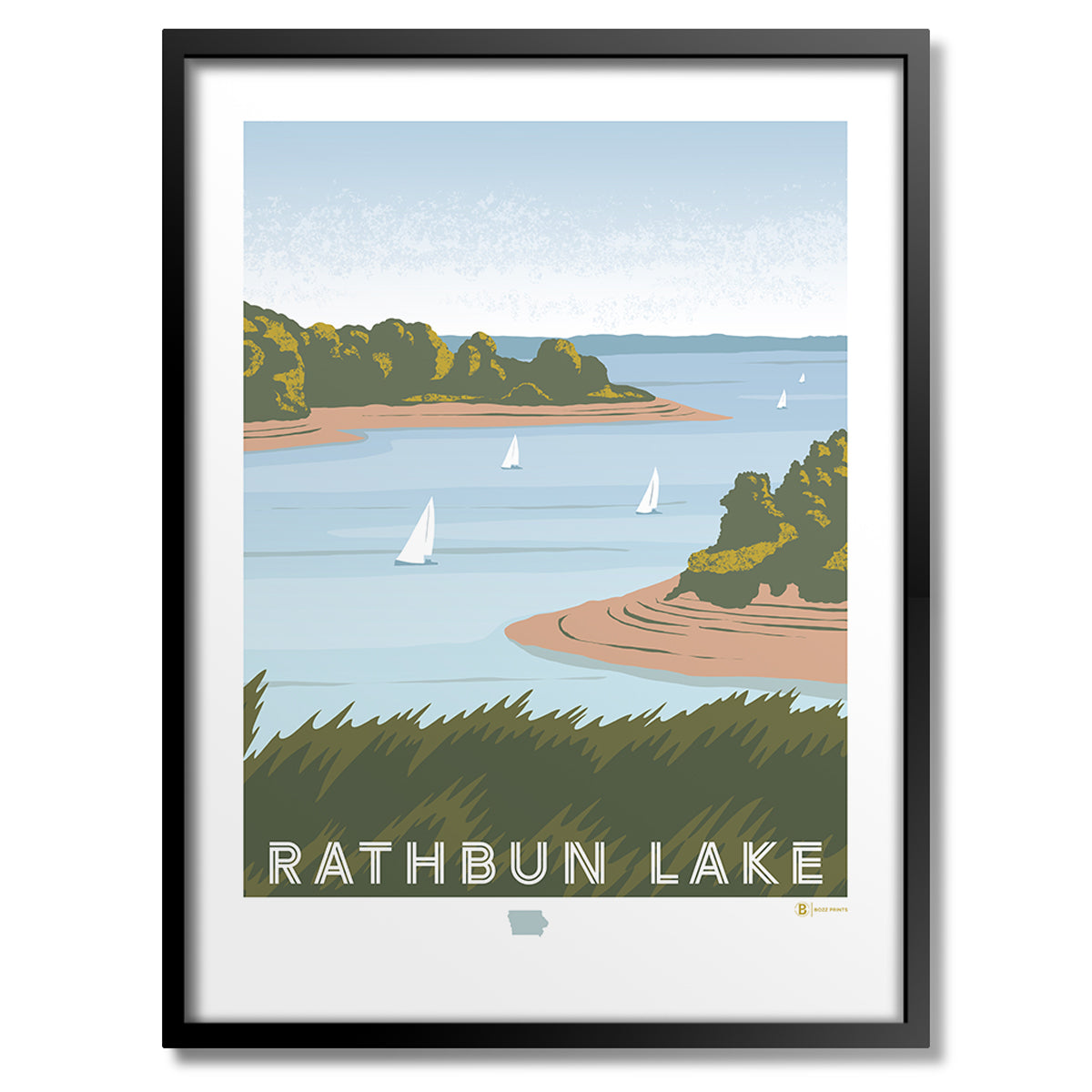 Lake Rathbun Iowa Art Print - Bozz Prints