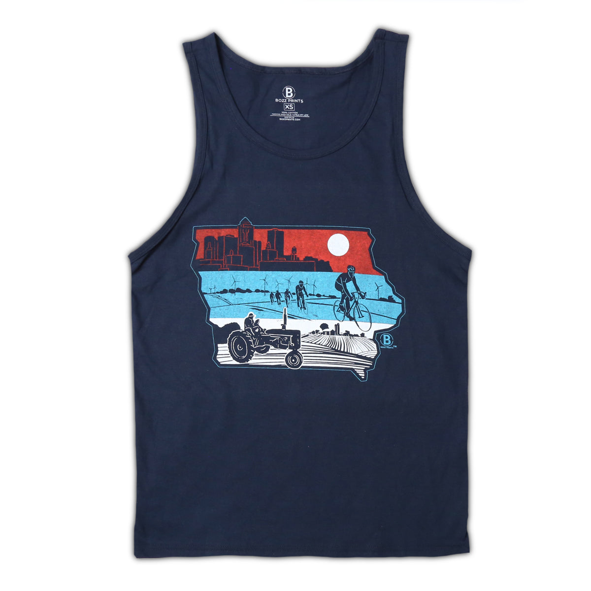Layers of Iowa Navy Tank Top - Bozz Prints