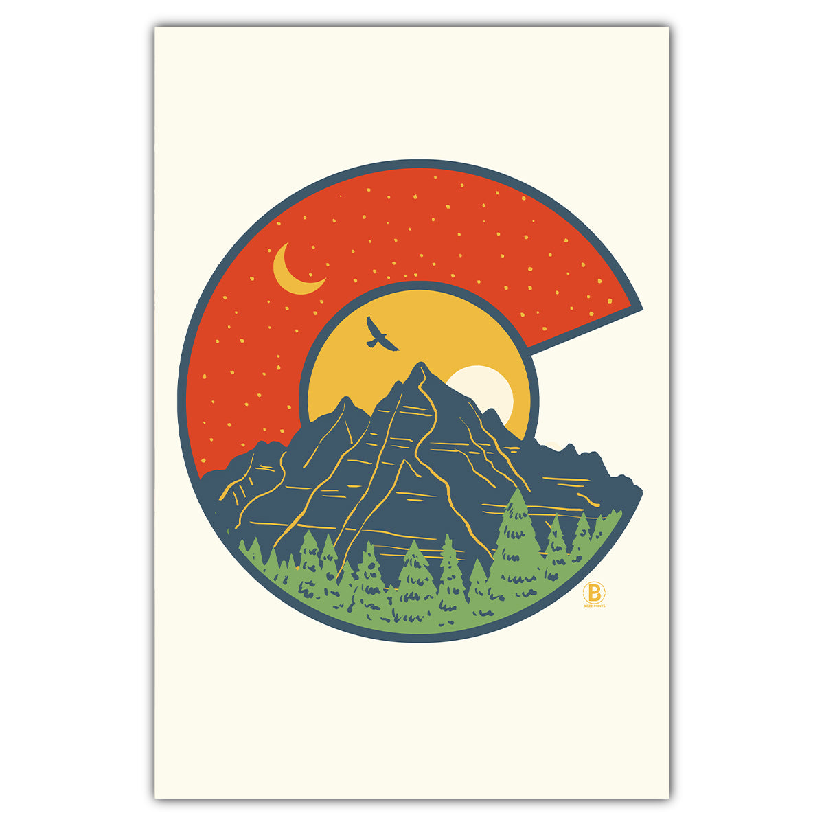 Layers of Colorado "C" Postcard - Bozz Prints