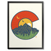 Layers of Colorado &quot;C&quot; Flag Print - Bozz Prints