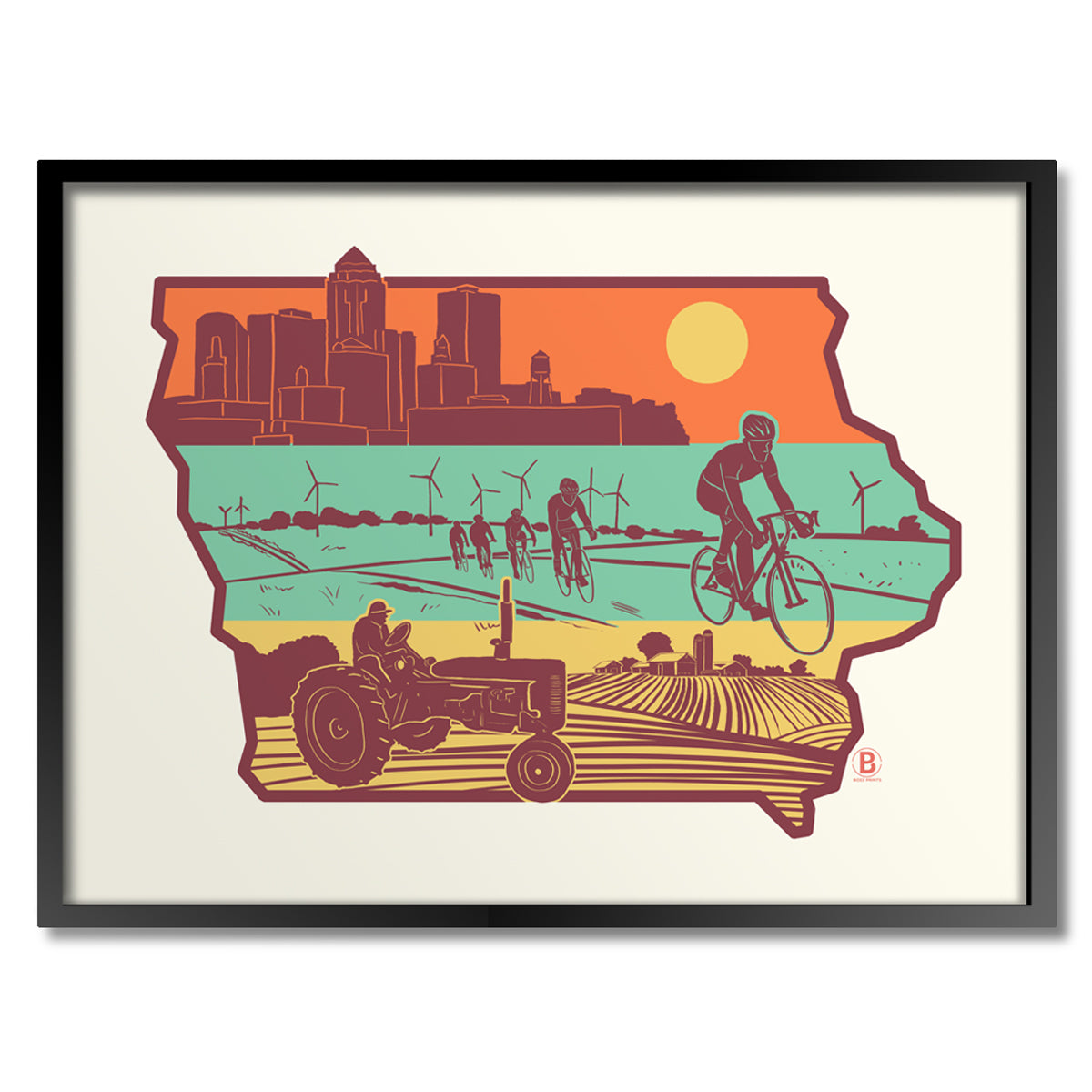 Layers of Iowa Print - Bozz Prints