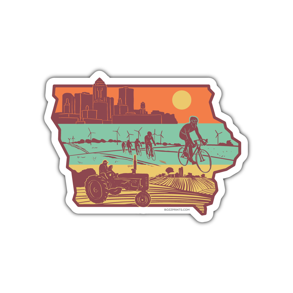 Layers of Iowa Sticker