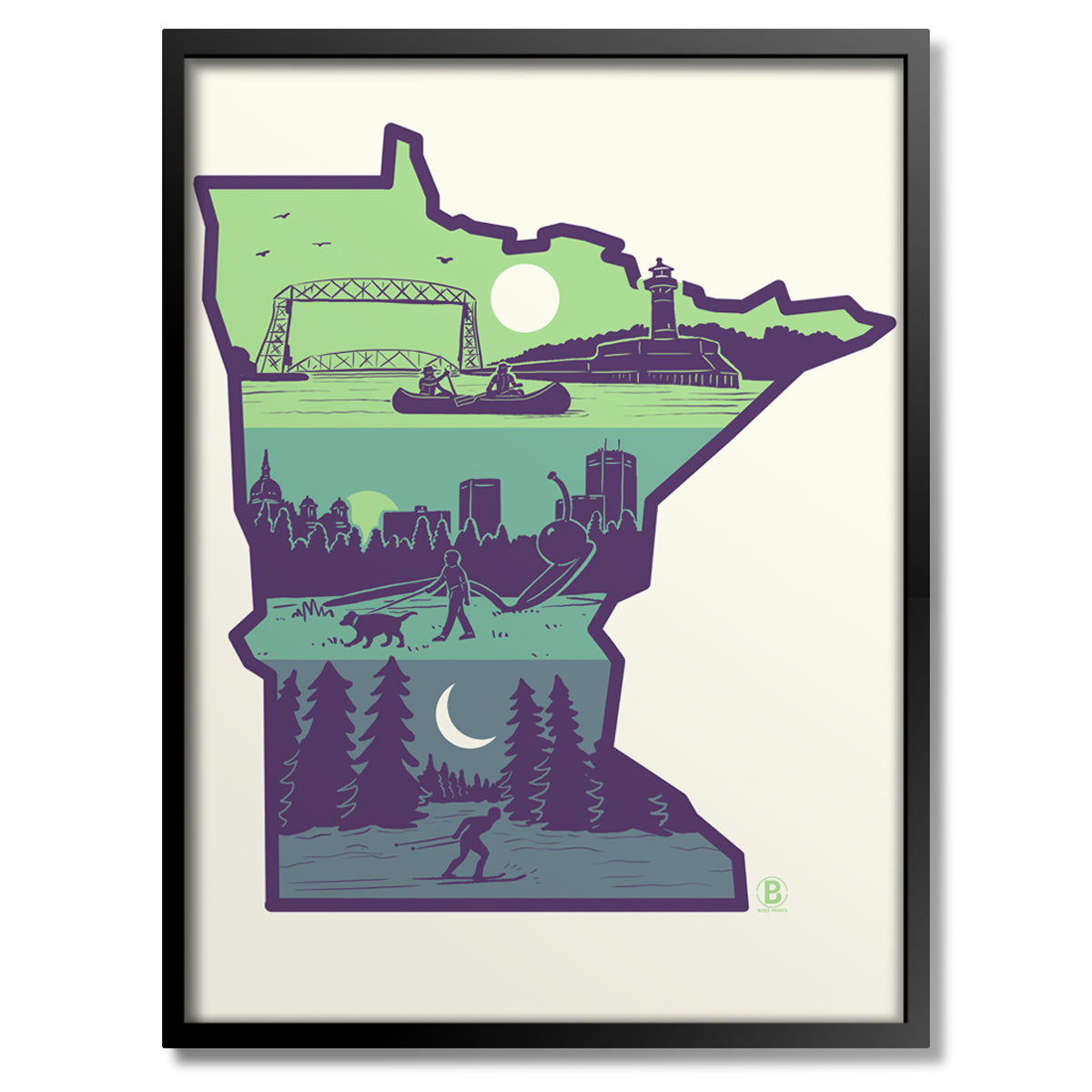 Layers of Minnesota Print - Bozz Prints