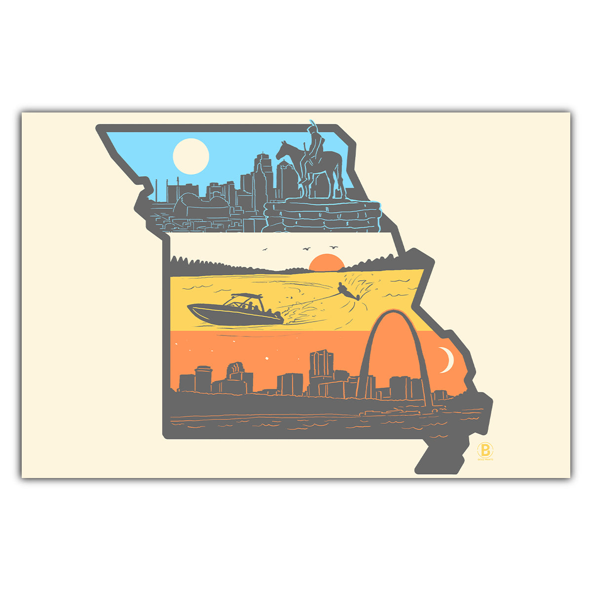 Layers of Missouri Postcard - Bozz Prints