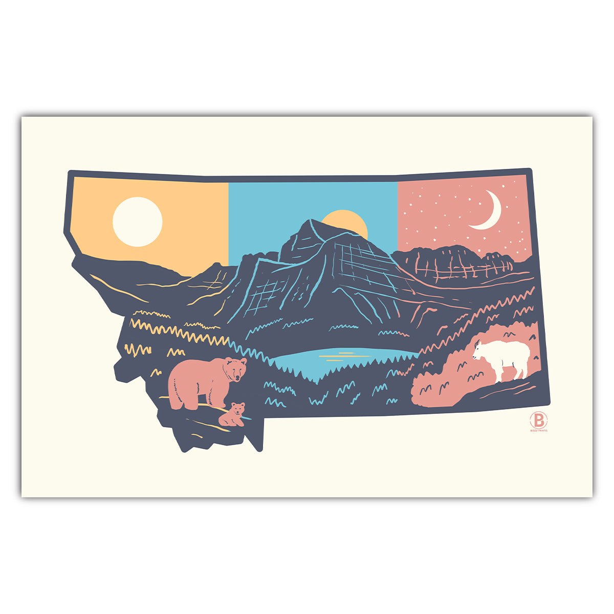 Layers of Montana Postcard - Bozz Prints layers-of-montana-postcard-bozz-prints