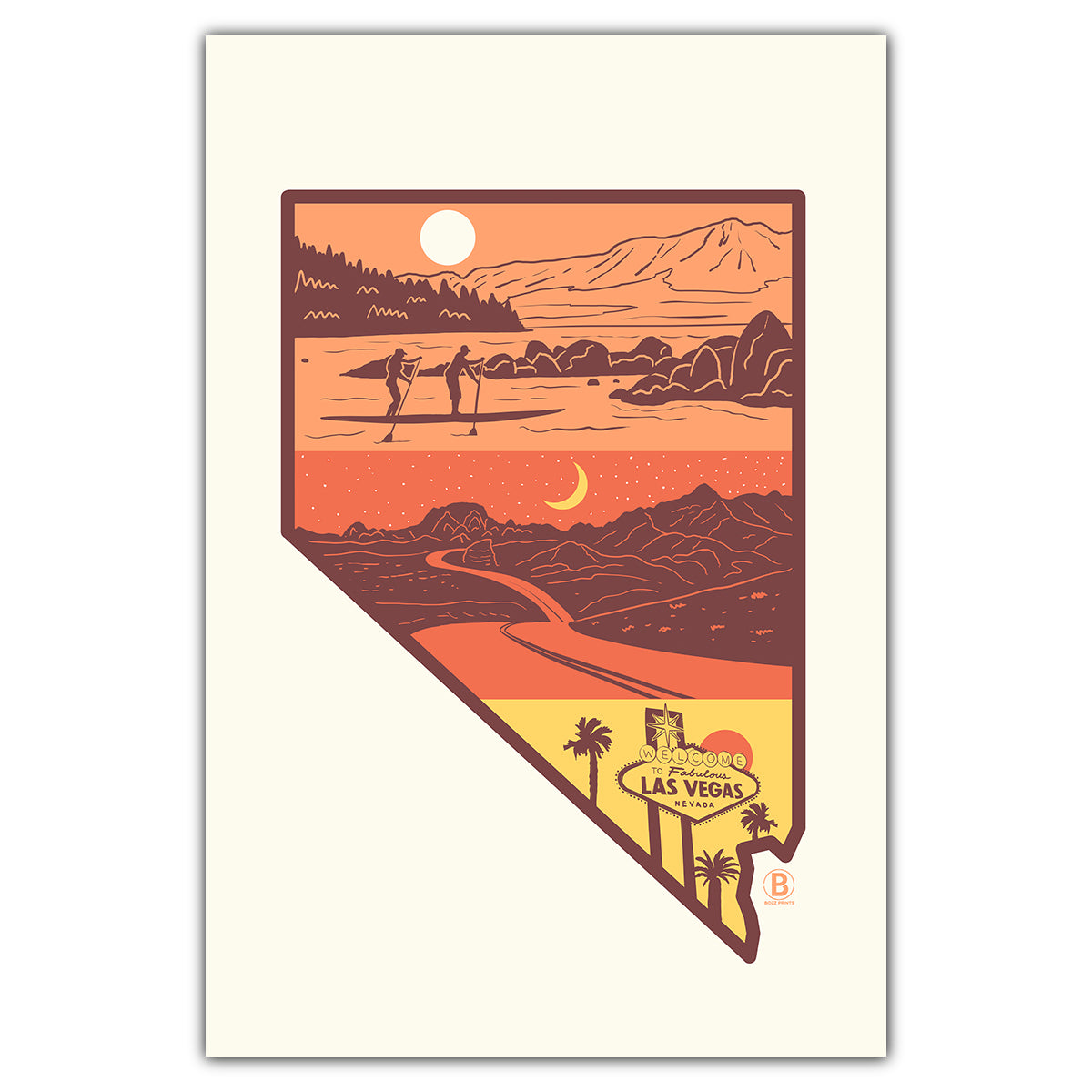 Layers of Nevada Postcard