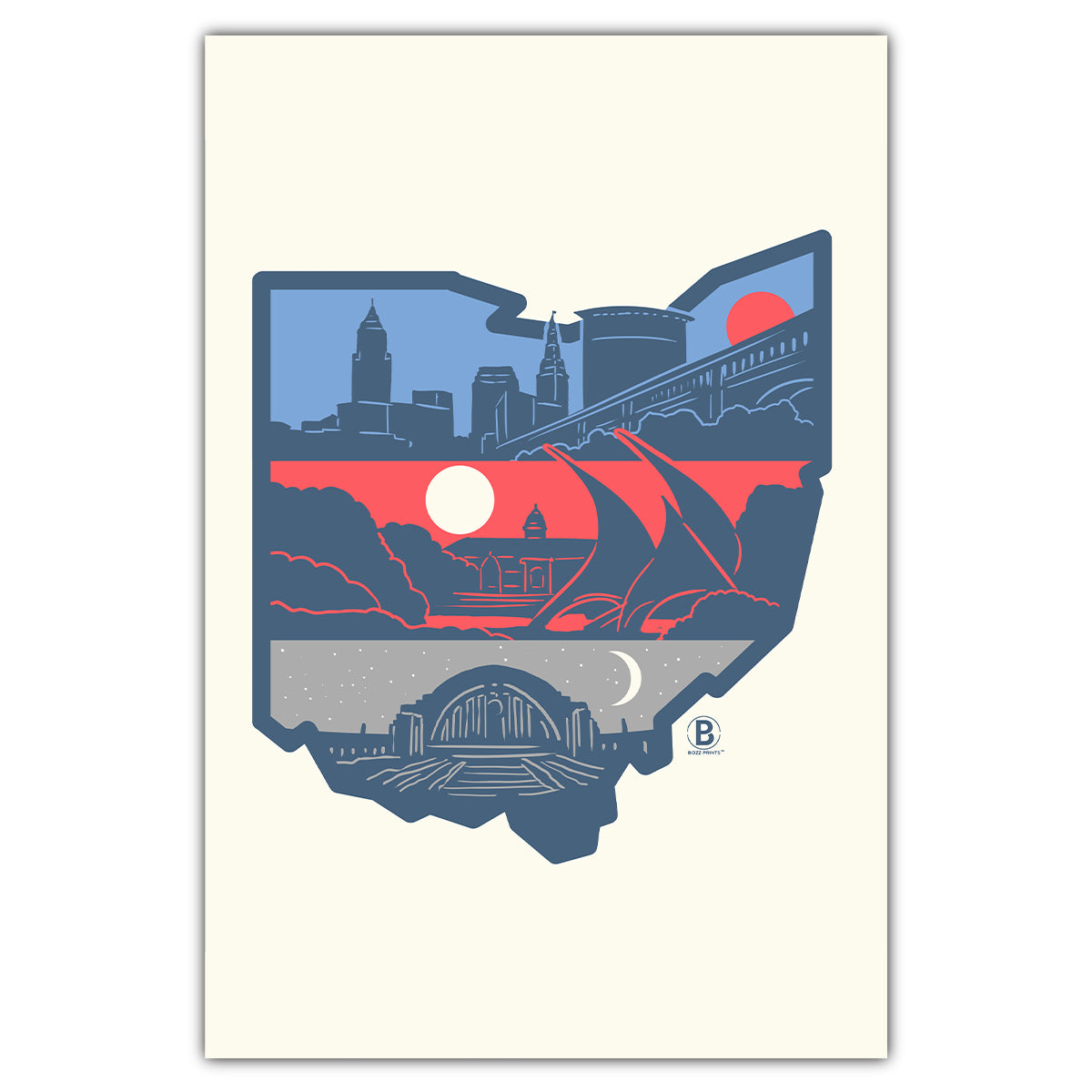 Layers of Ohio Postcard - Bozz Prints