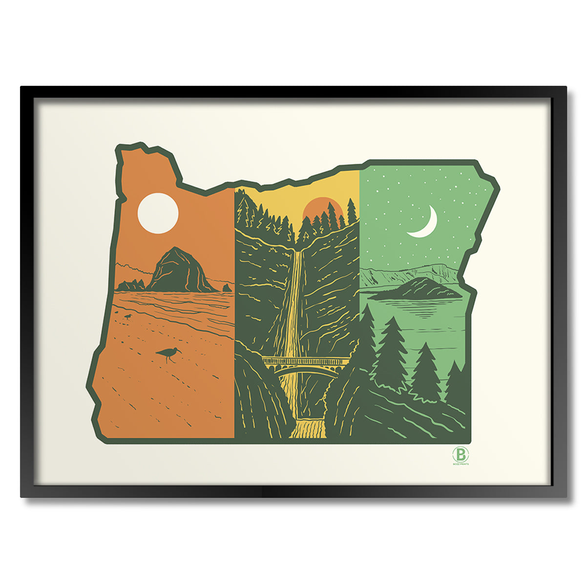 Layers of Oregon Print