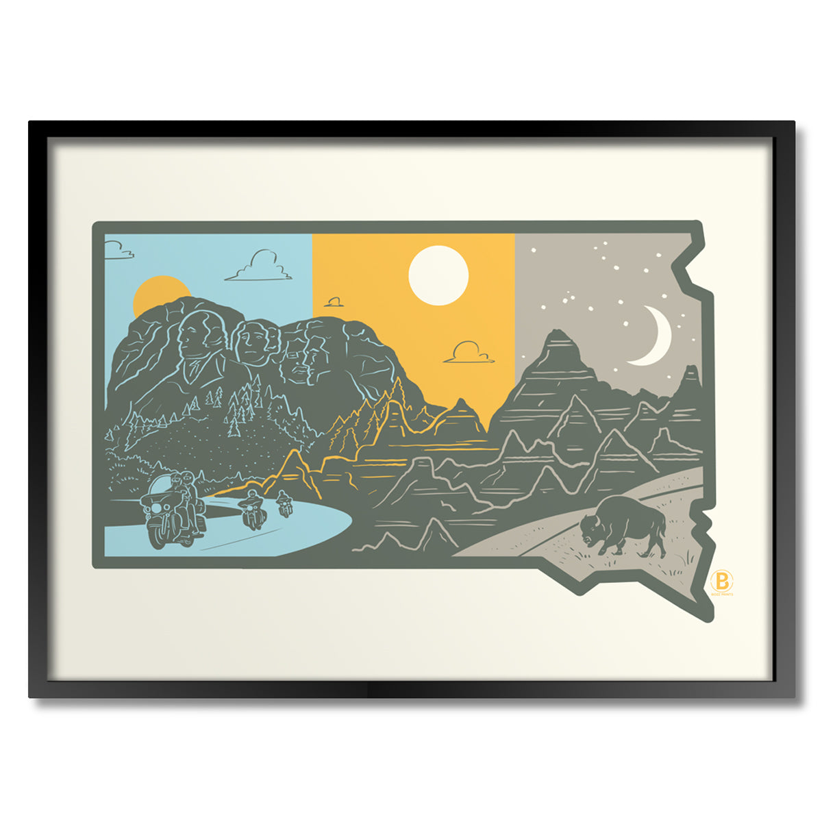 Layers of South Dakota Print - Bozz Prints