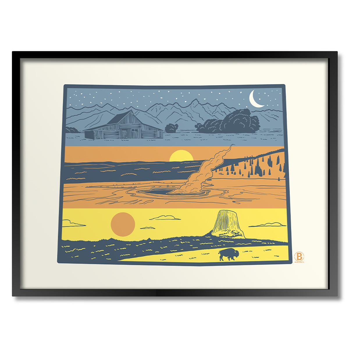 Layers of Wyoming Print