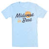 Midwest is Best Blue T-Shirt - Bozz Prints