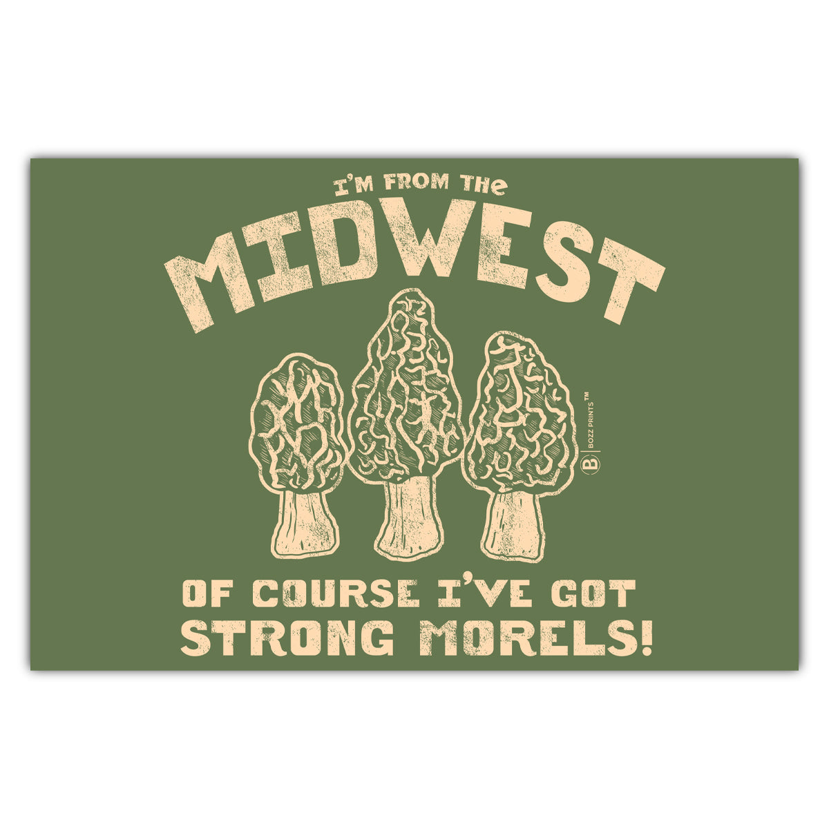 Midwest Morels Postcard - Bozz Prints