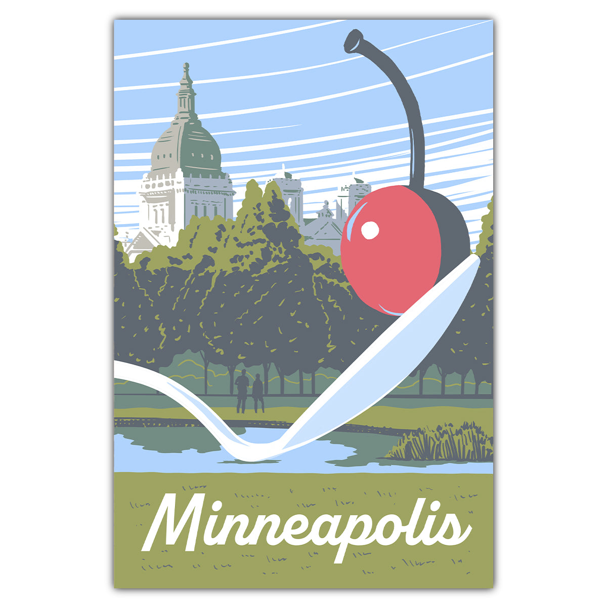 Minneapolis Sculpture Garden Spoonbridge Minnesota Postcard - Bozz