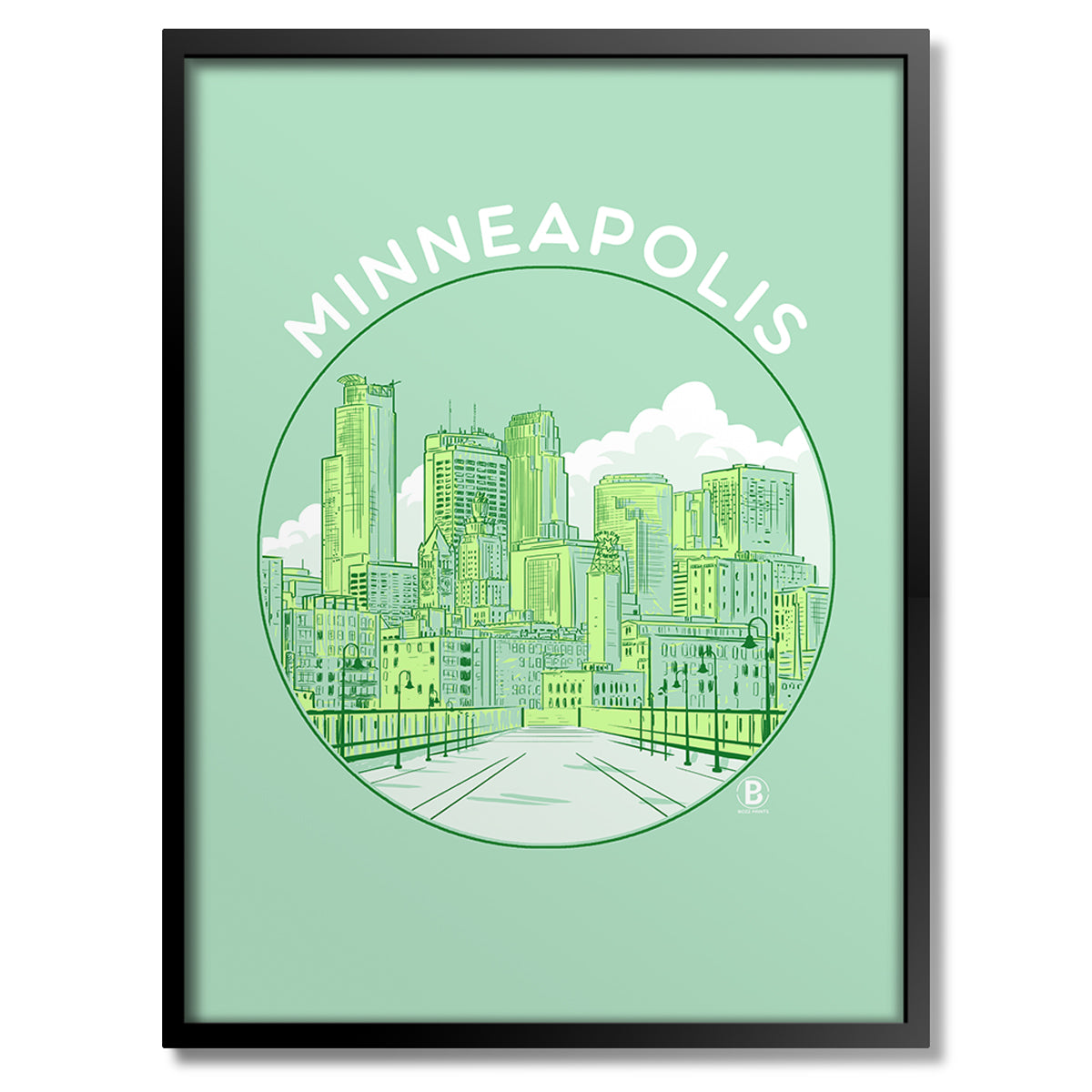 Minneapolis Circle Print - Bozz Prints