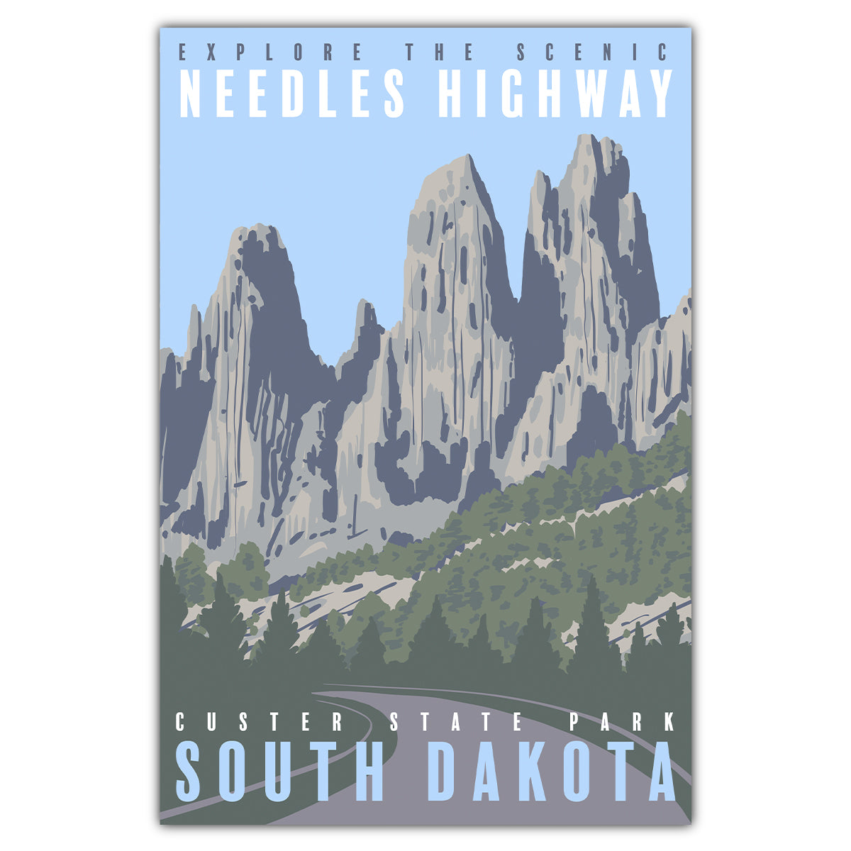 Needles Highway Postcard - Bozz Prints
