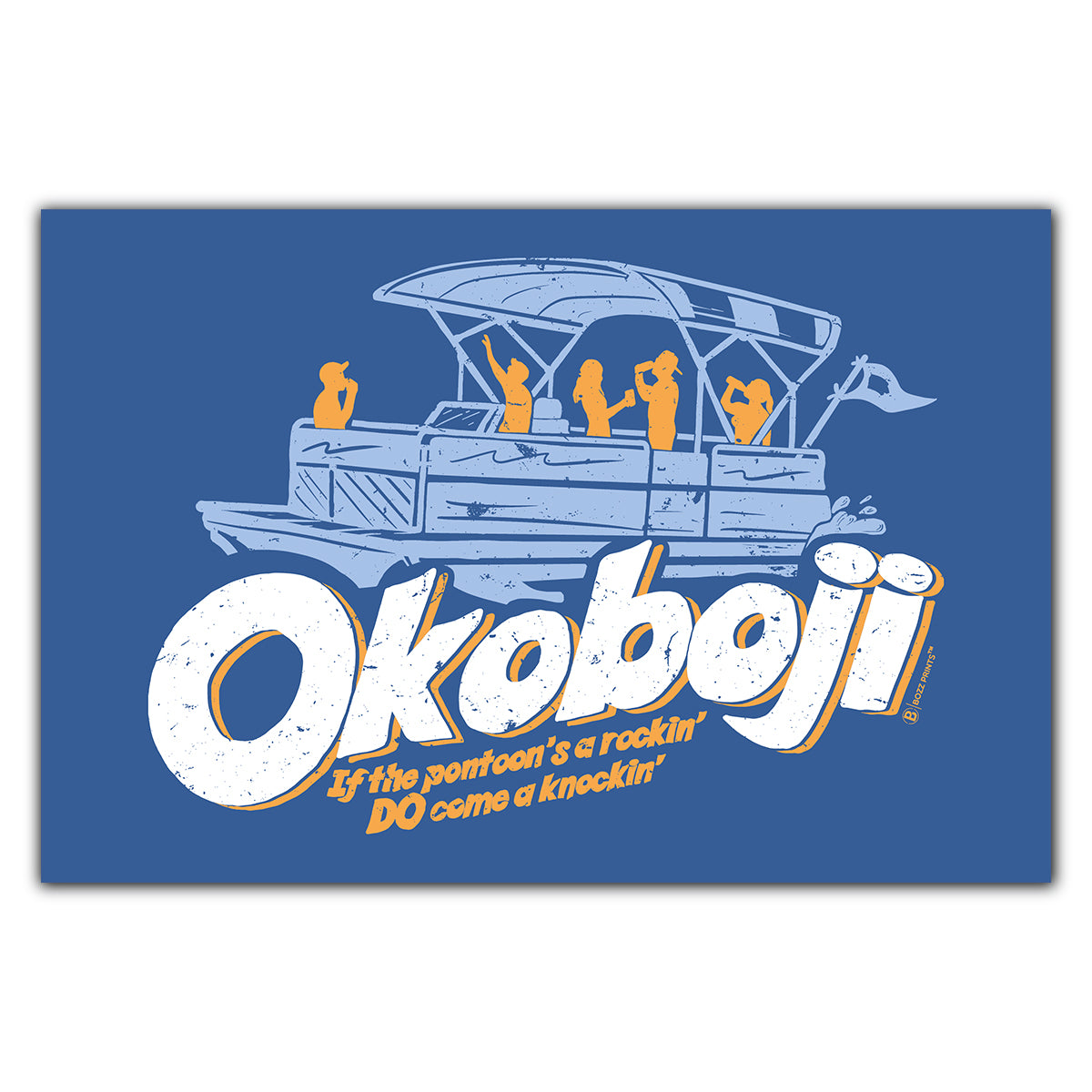 Okoboji Pontoon Postcard