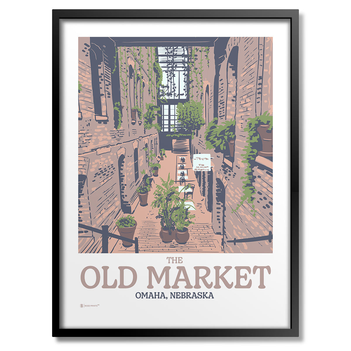 Omaha Old Market Print - Bozz Prints