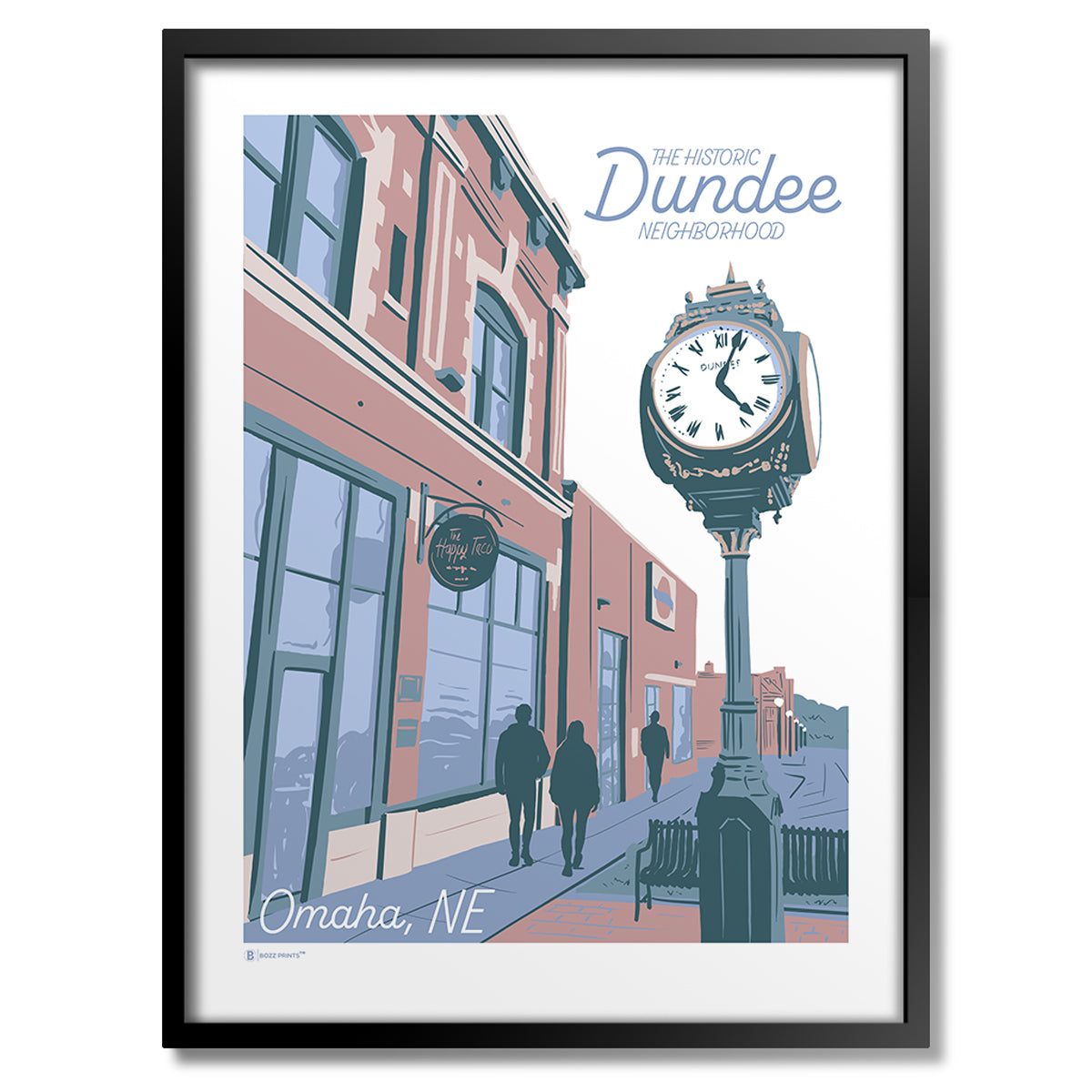 Omaha Dundee Neighborhood Print - Bozz Prints
