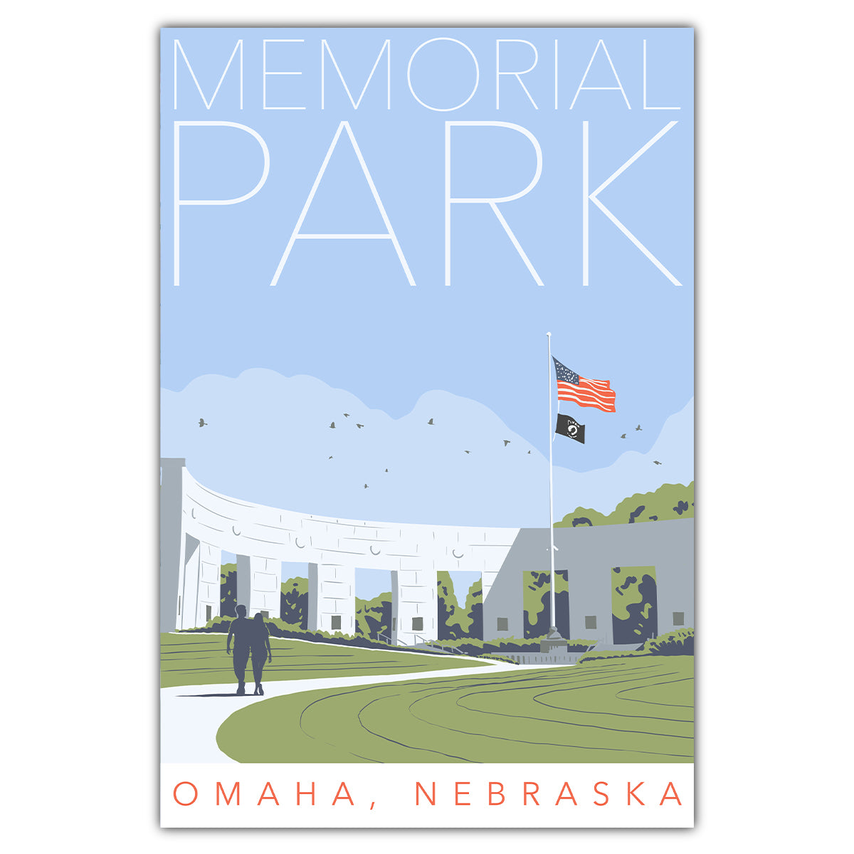 Omaha Memorial Park Postcard - Bozz Prints