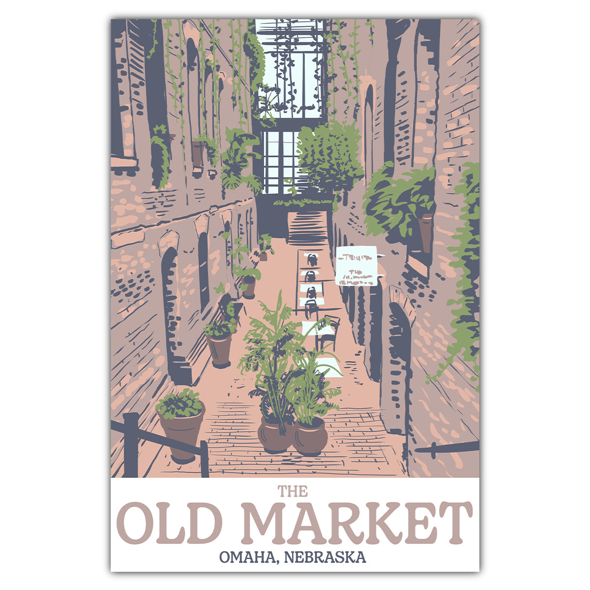 Omaha Old Market Postcard - Bozz Prints