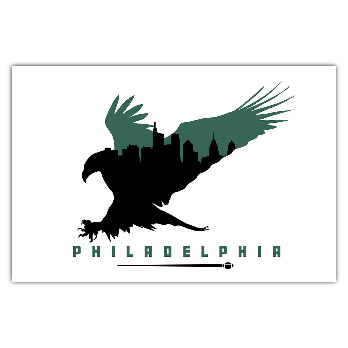 Philadelphia Football Postcard - Bozz Prints
