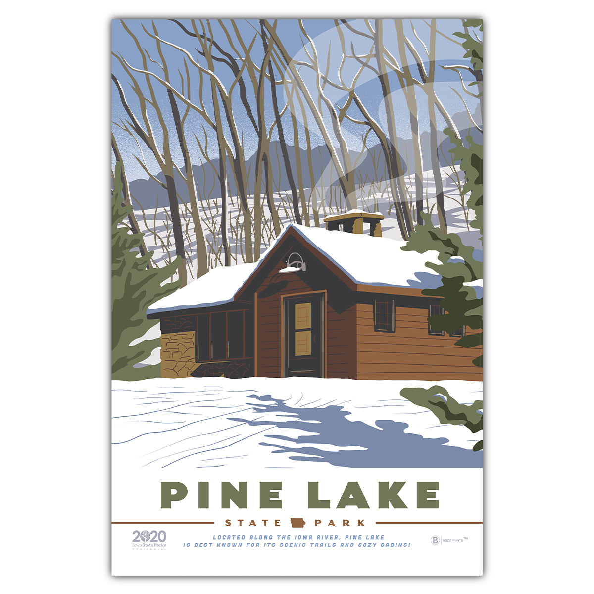 Pine Lake State Park Postcard - Bozz Prints