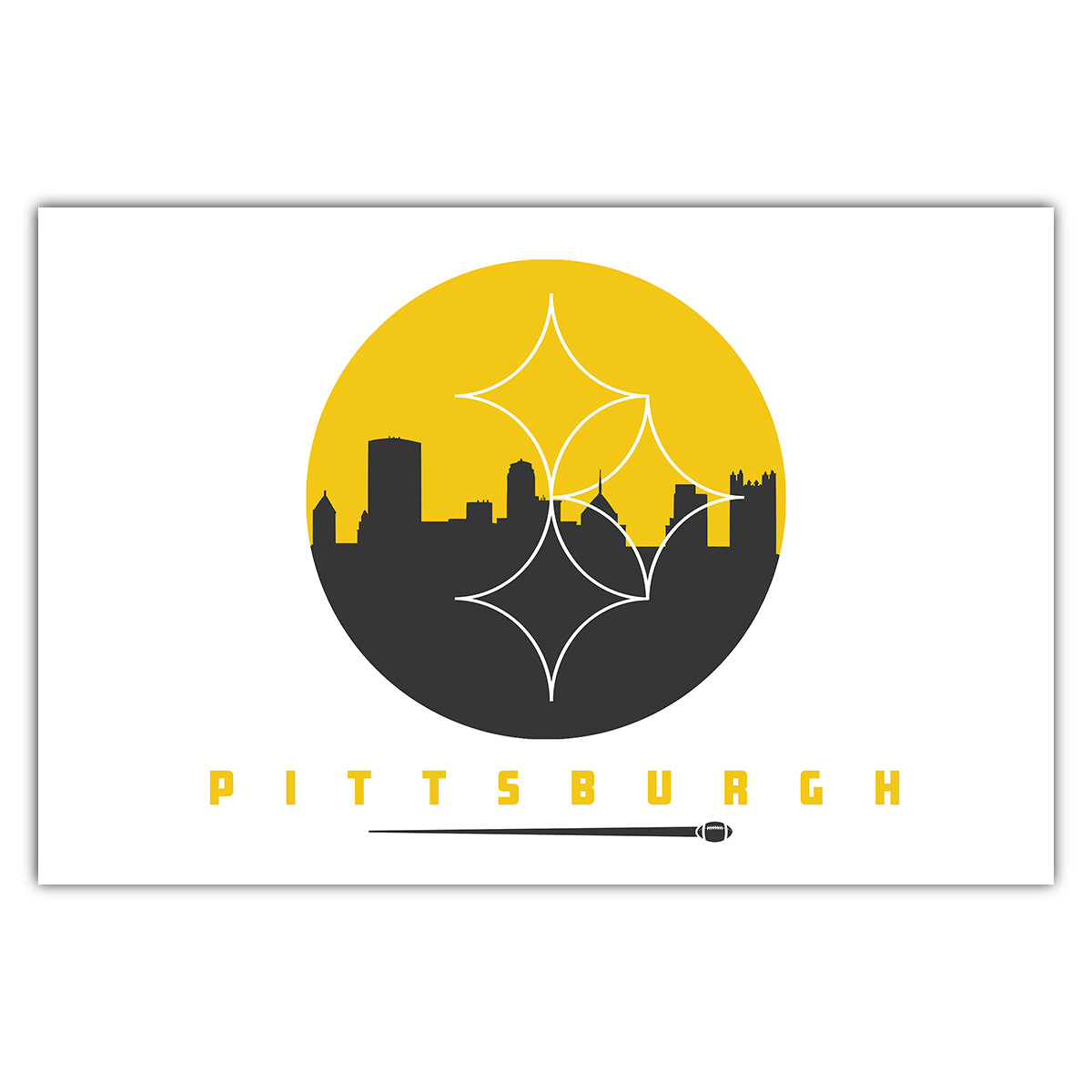 Pittsburgh Football Postcard - Bozz Prints
