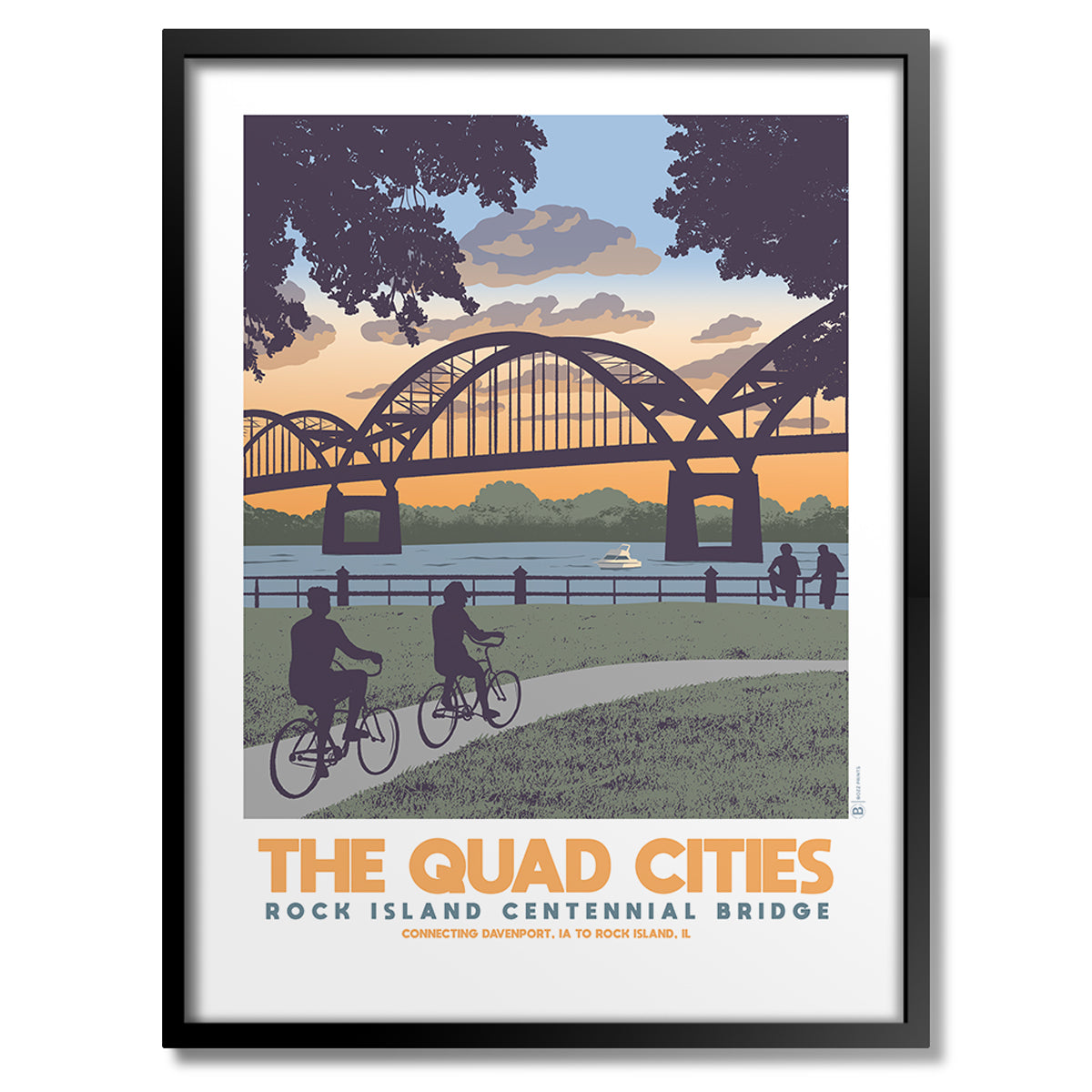 Quad Cities Centennial Bridge Print - Bozz Prints