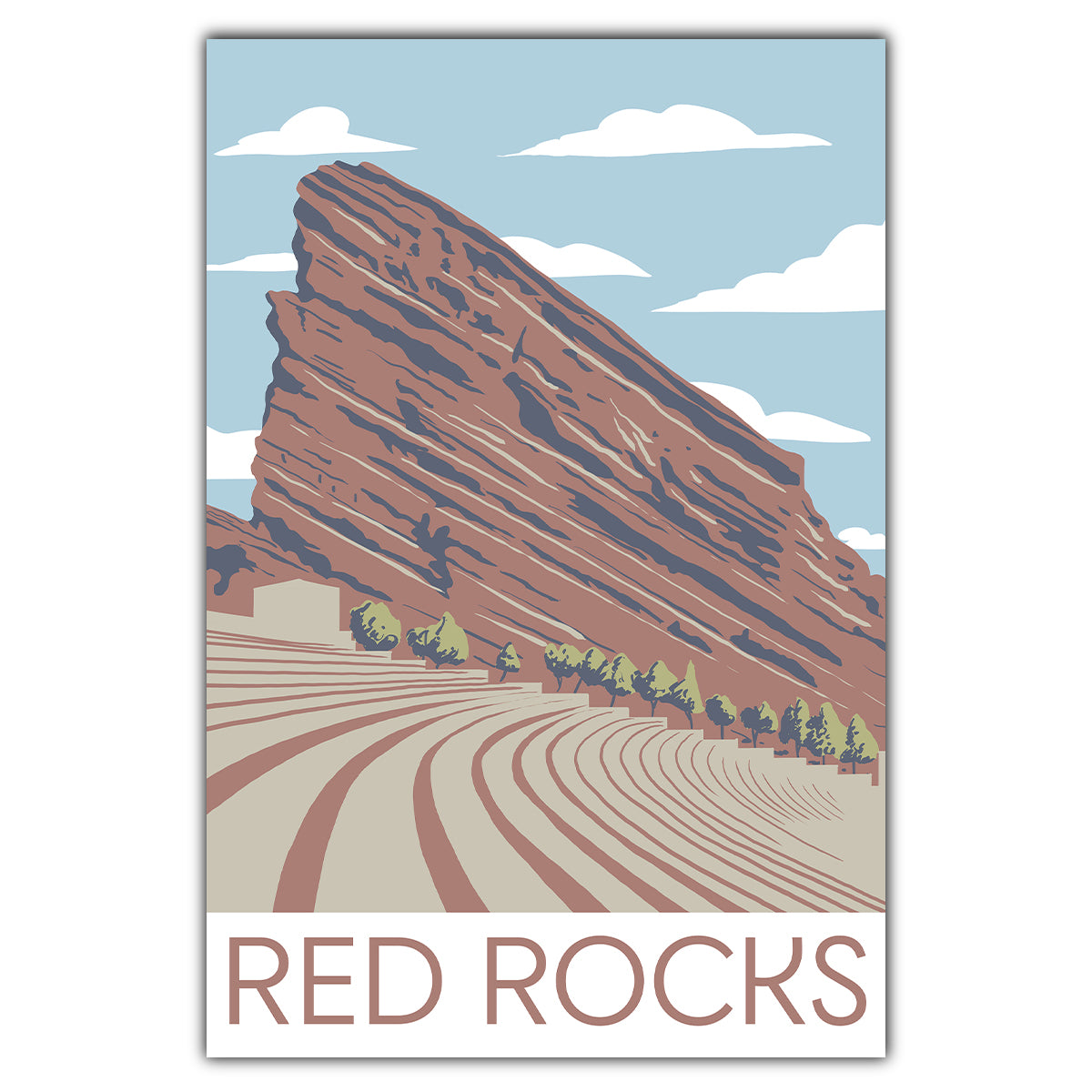 Red Rocks Colorado Postcard - Bozz Prints