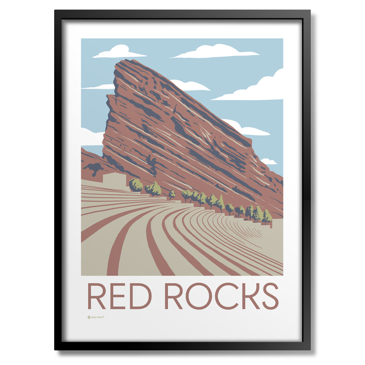 Red Rocks Printable Image Red Rocks Amphitheater Art Print - Bozz Prints