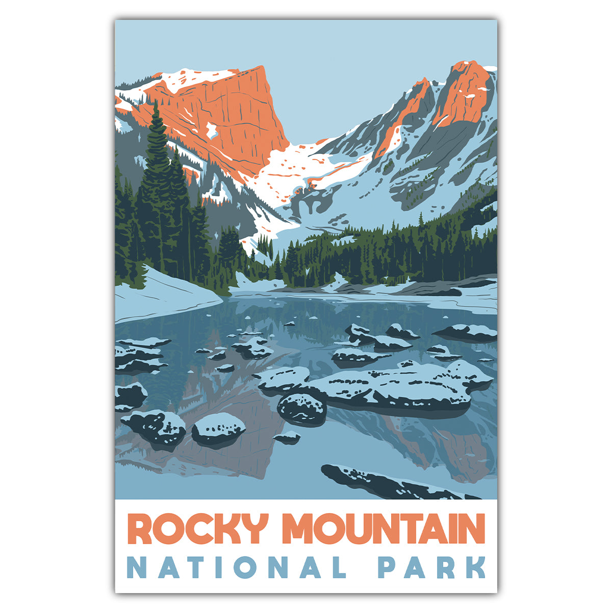 Rocky Mountain National Park Dream Lake Postcard - Bozz Prints