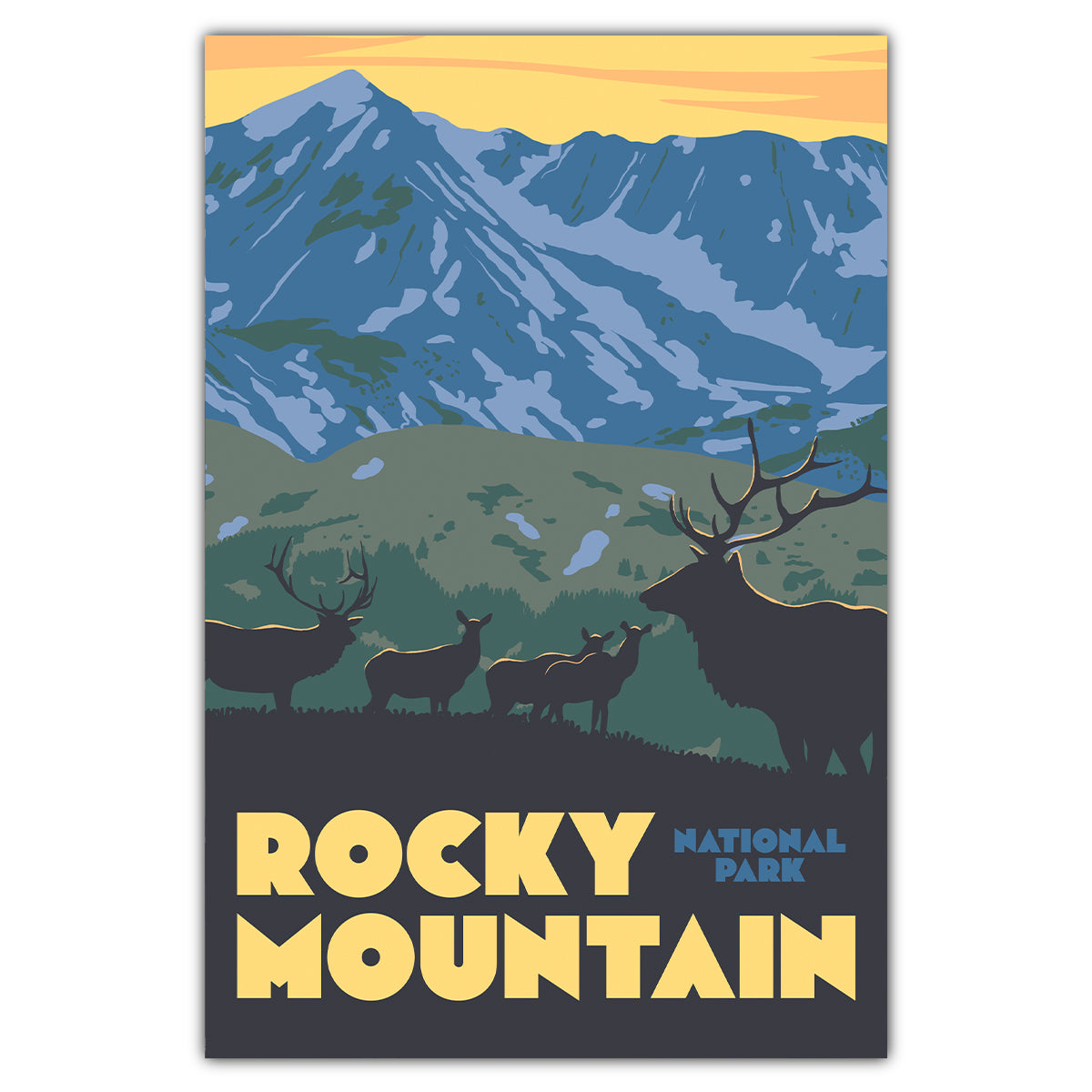 Rocky Mountain National Park Trail Ridge Road Postcard - Bozz Prints