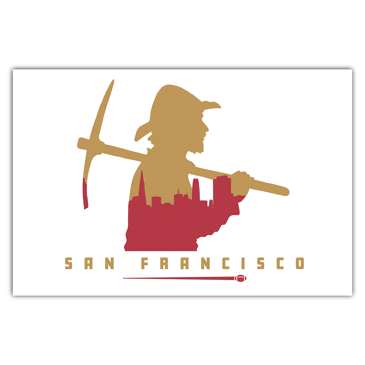San Fransisco Football Postcard - Bozz Prints