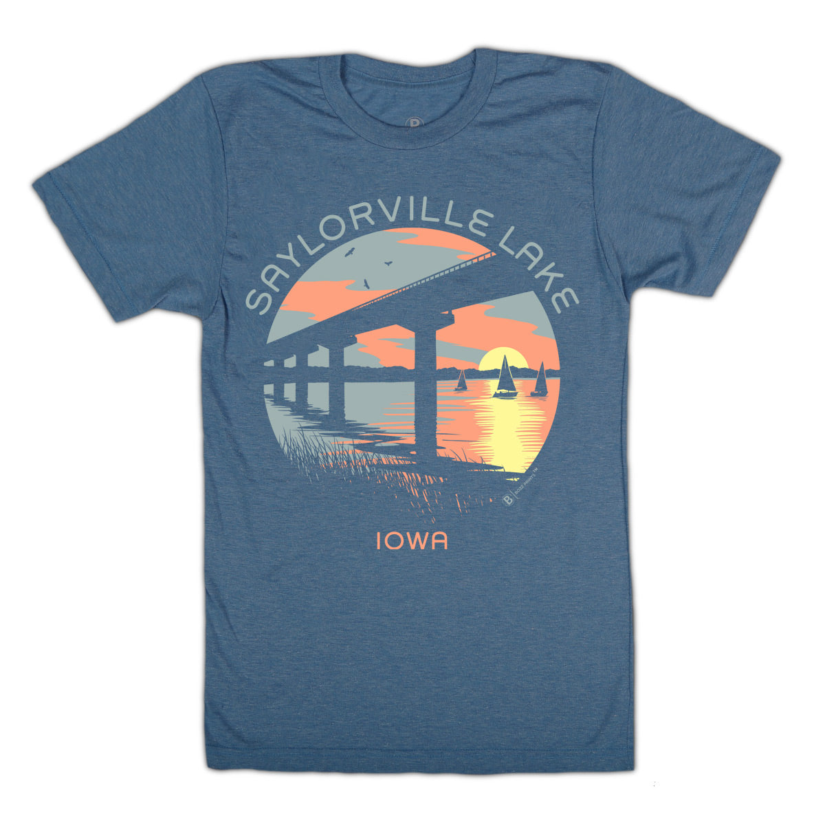 Saylorville Lake Sunset Iowa T-Shirt - Bozz Prints