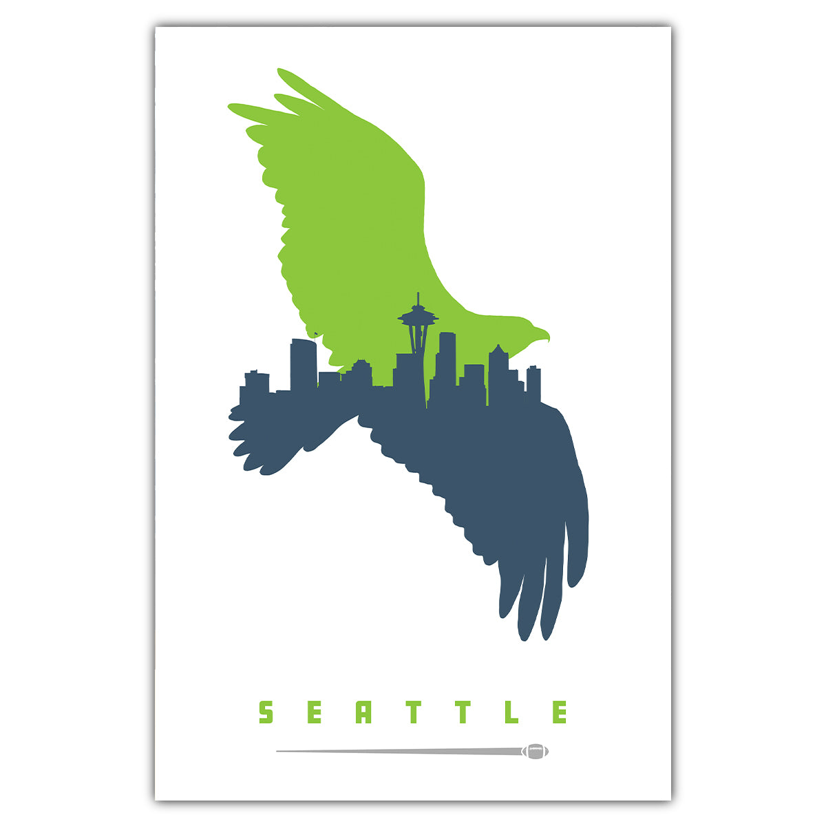 Seattle Football Postcard - Bozz Prints