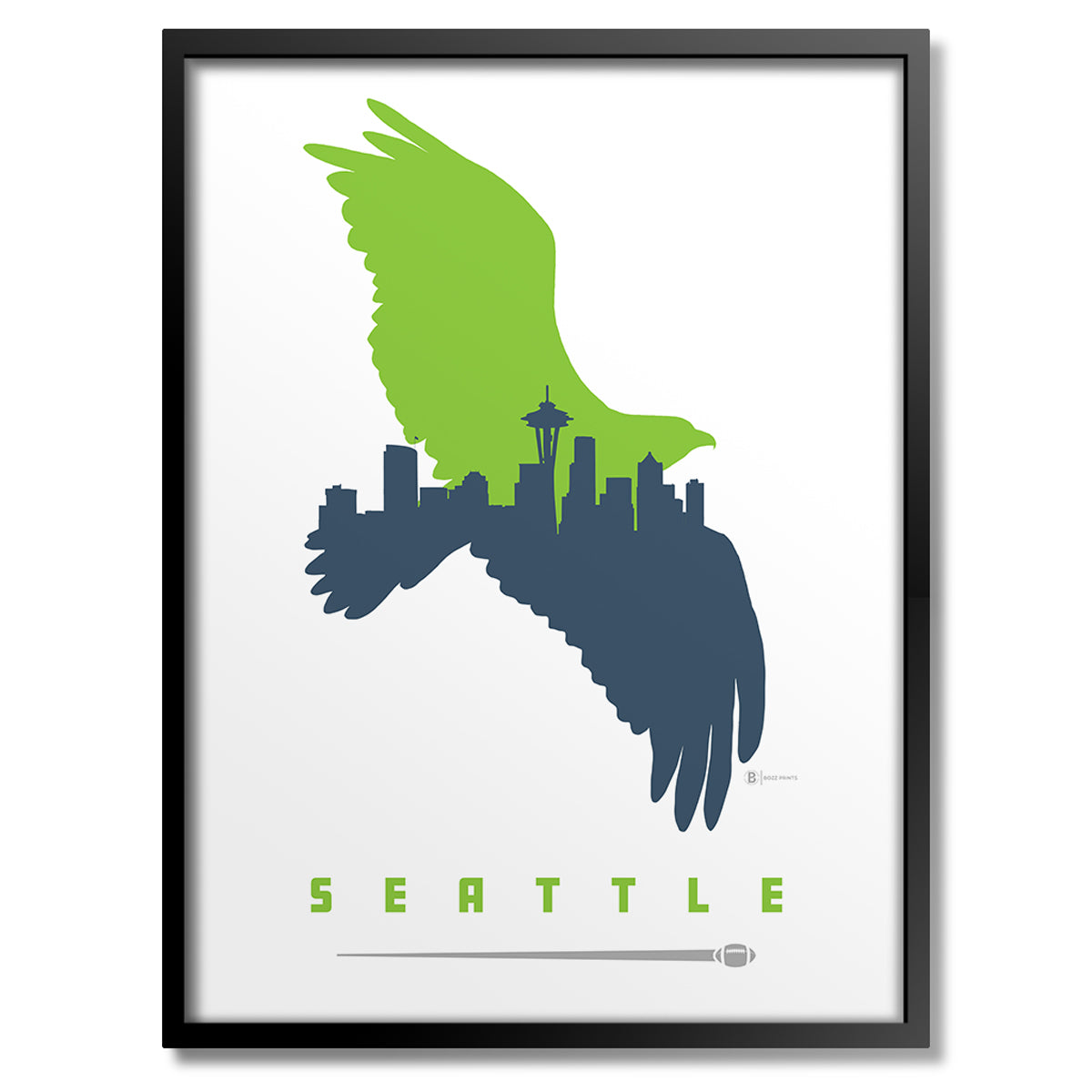 Seattle Football Print - Bozz Prints