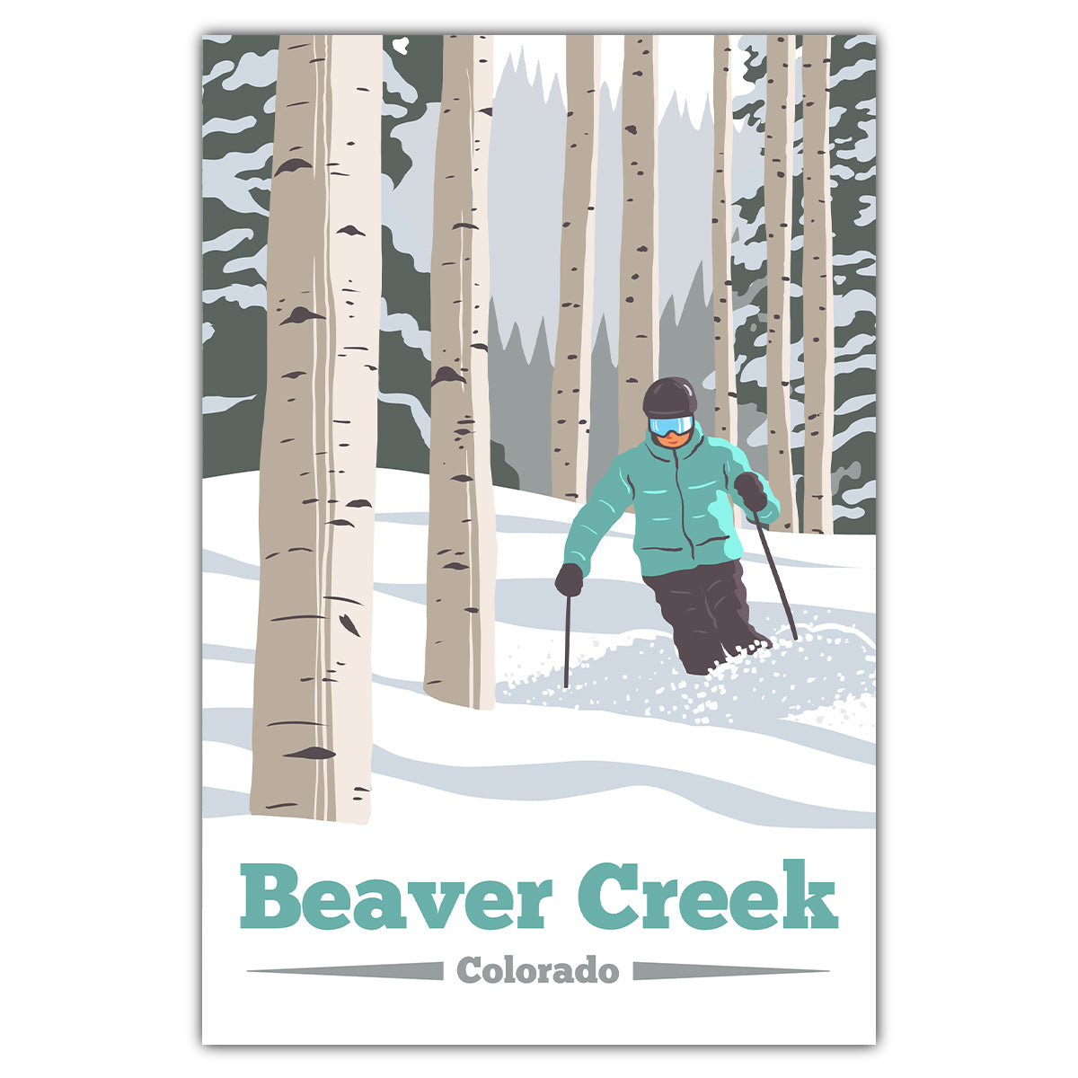 Ski Beaver Creek Postcard - Bozz Prints