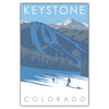 Ski Keystone Postcard - Bozz Prints
