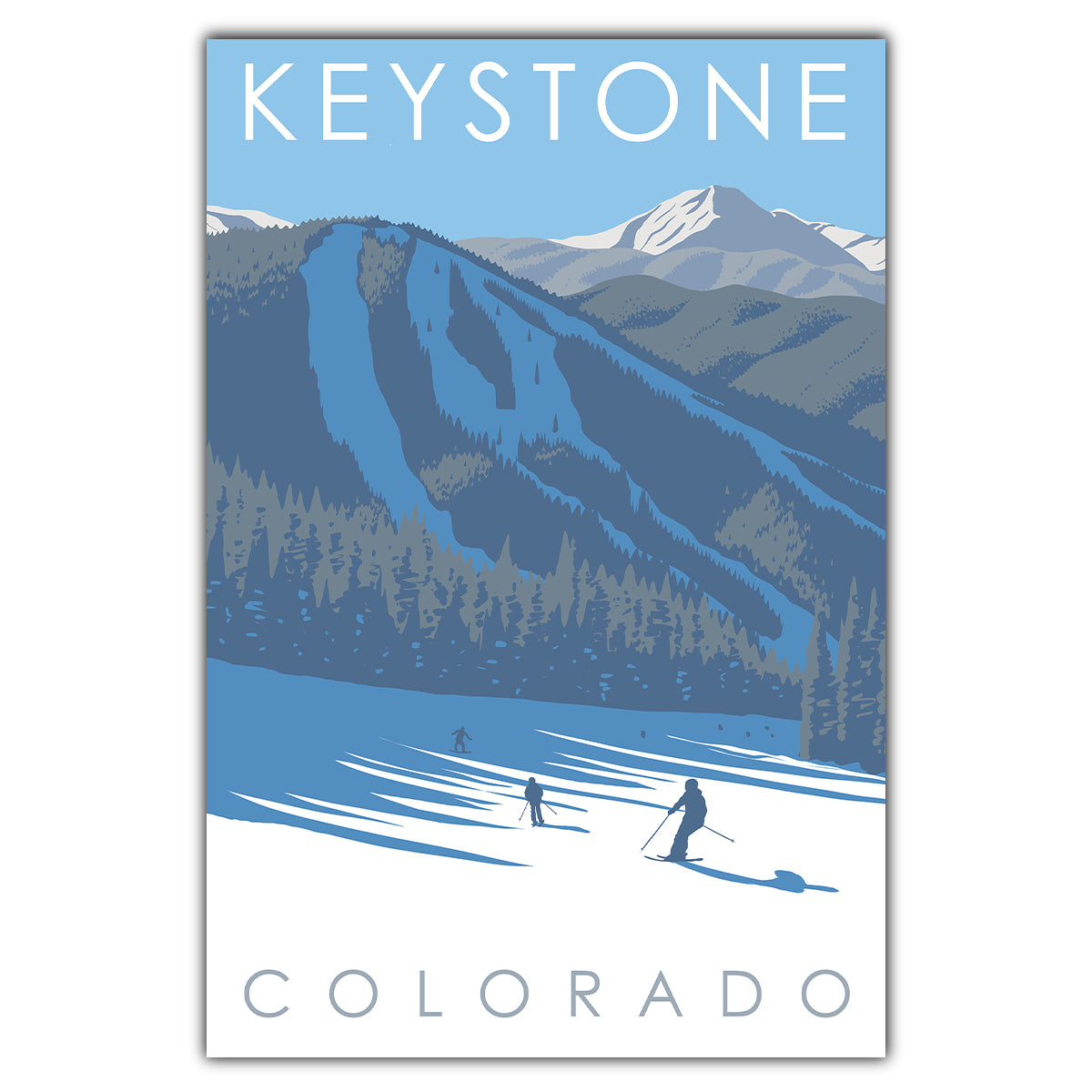 Ski Keystone Postcard - Bozz Prints