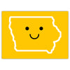 Smiley Face Iowa Greeting Card - Bozz Prints