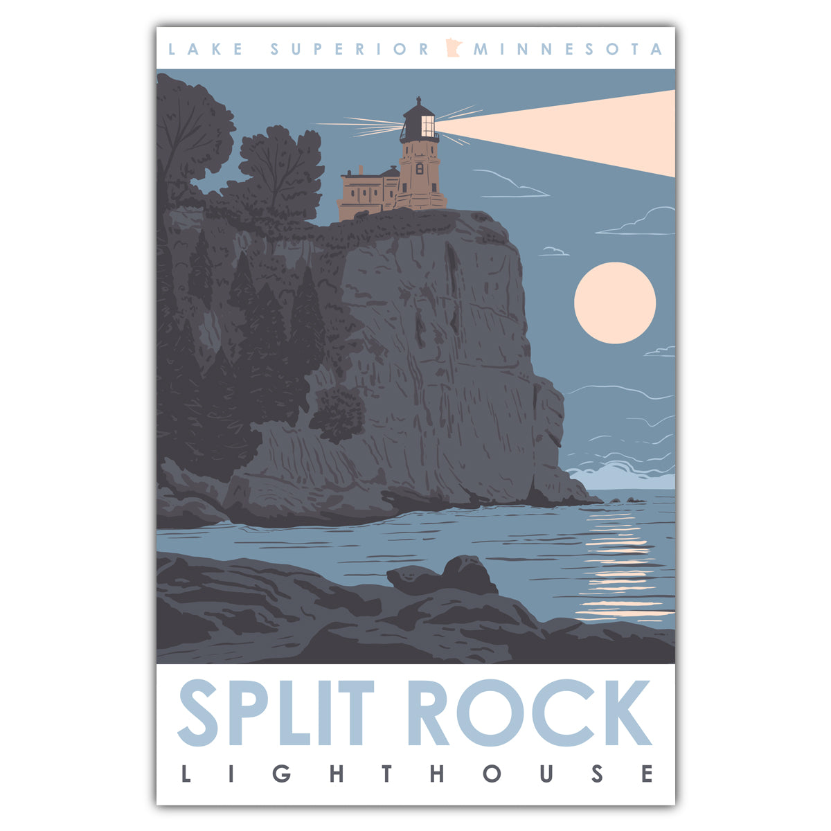 Split Rock Lighthouse Postcard - Bozz Prints