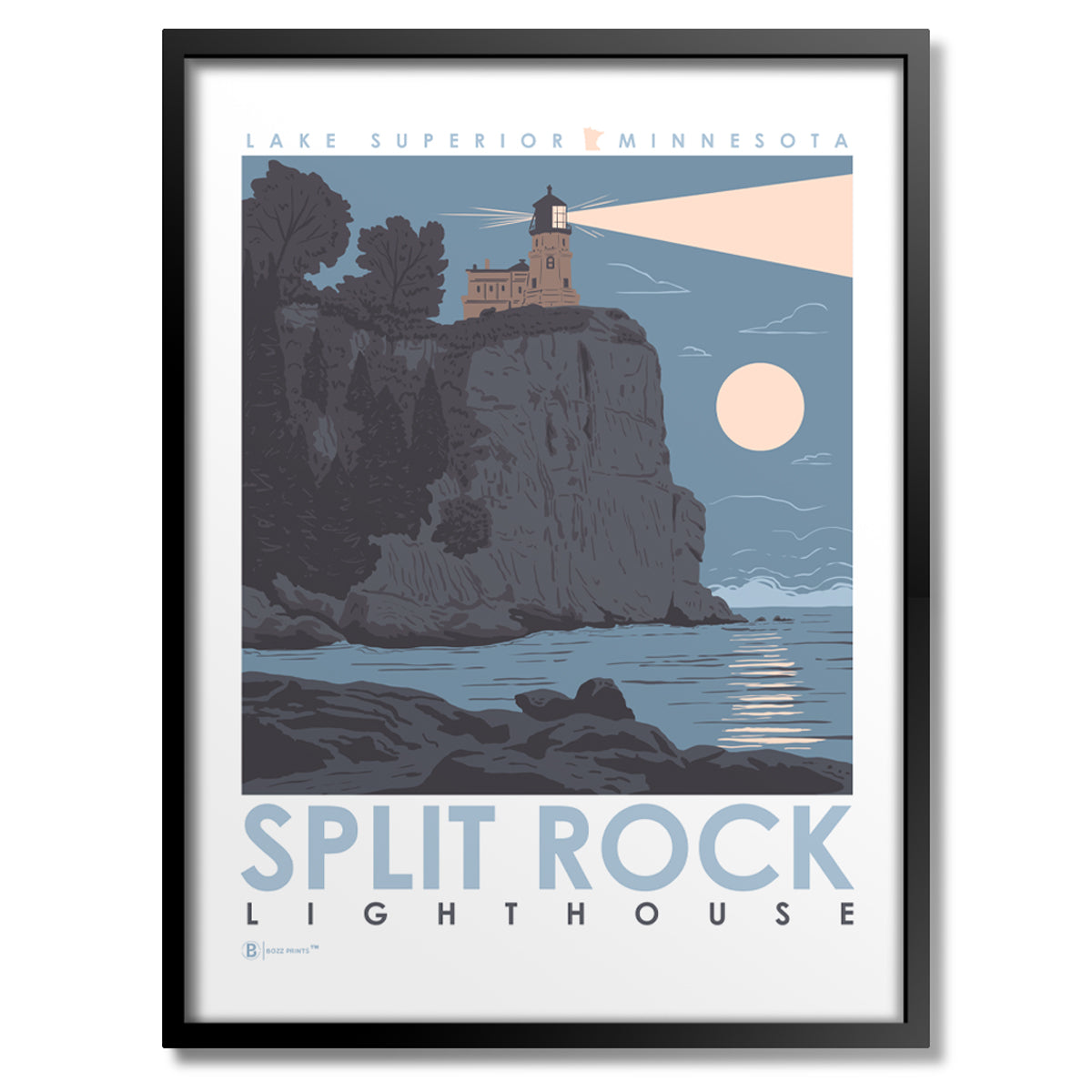 Split Rock Lighthouse Print - Bozz Prints