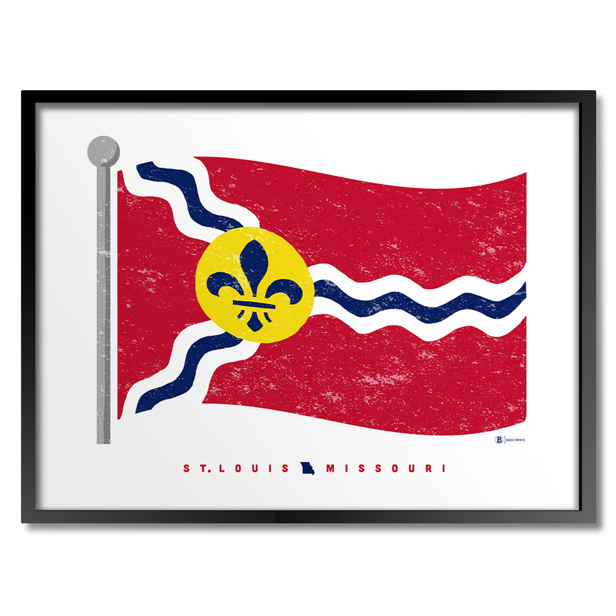 St. Louis Missouri Flag Art Print - Bozz Prints