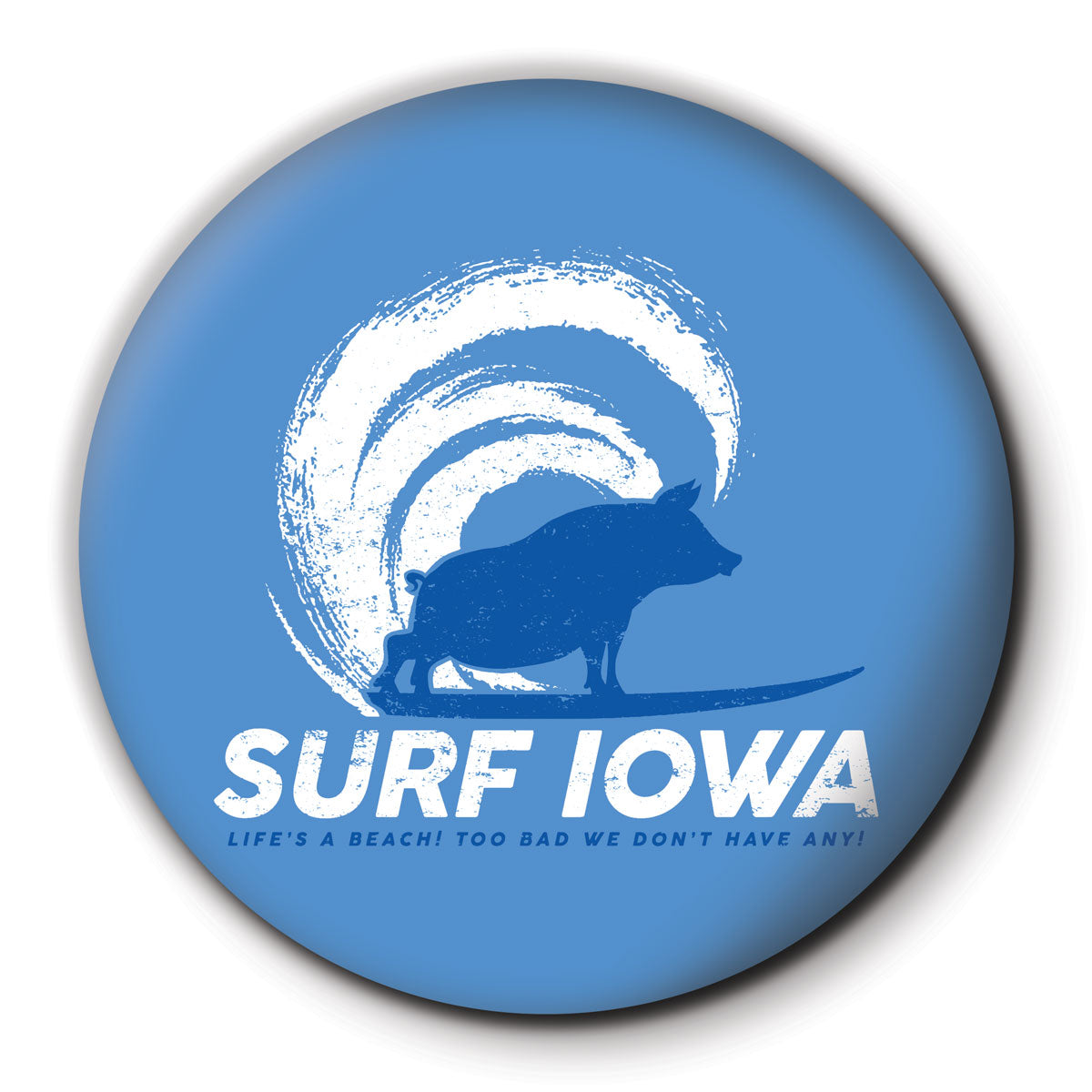 Surf Iowa Round Coaster - Bozz Prints