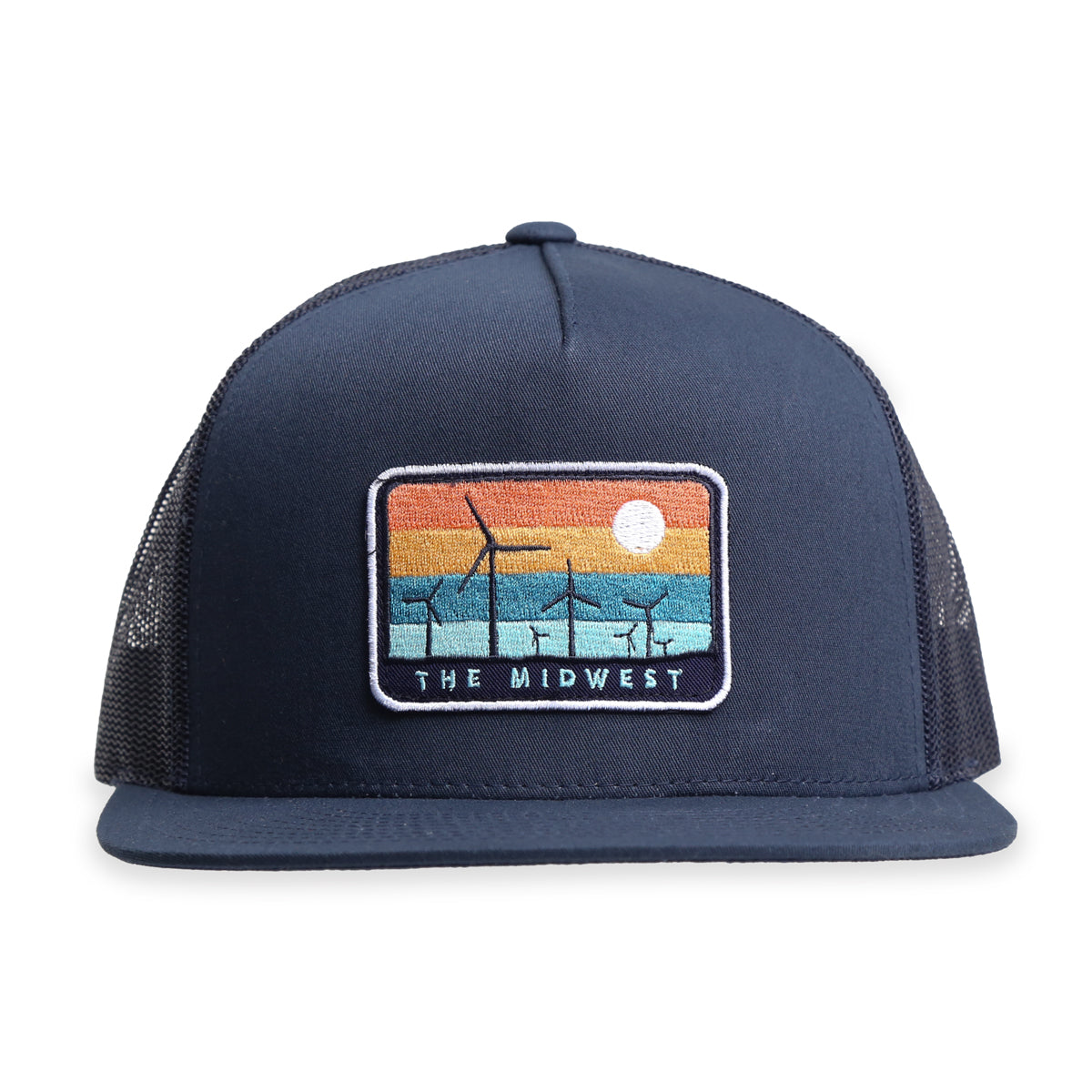 The Midwest Navy Trucker Hat - Bozz Prints